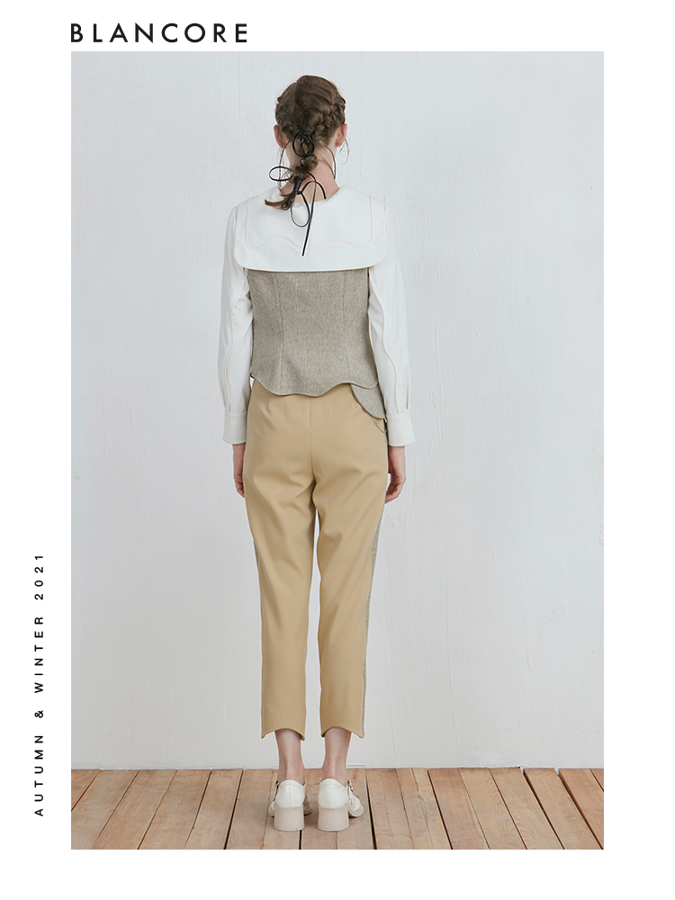 Asymmetrical Khaki Vest