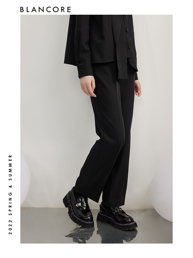 Straight Trousers With Waist Detail