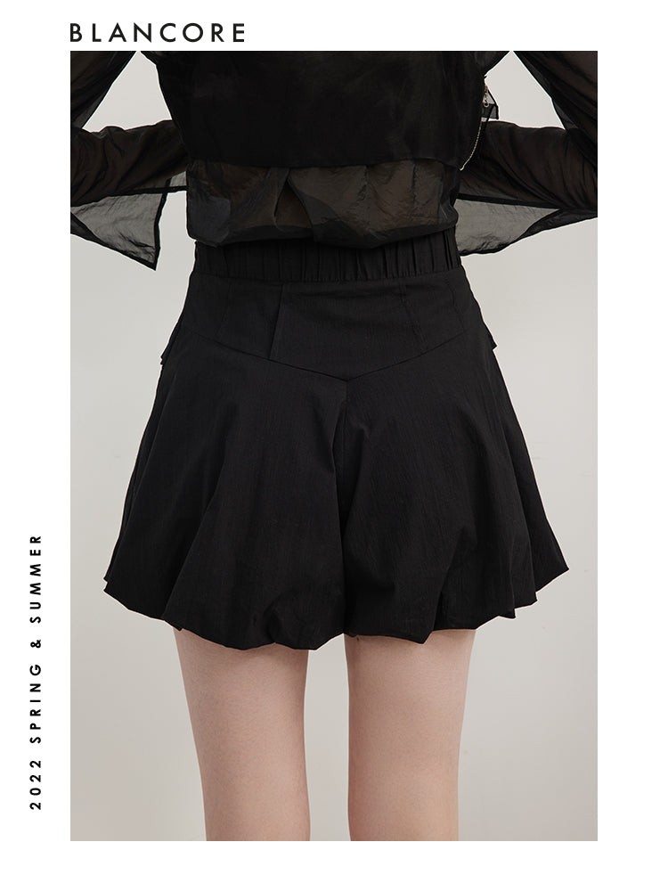 High Waist Bud-Shape Shorts
