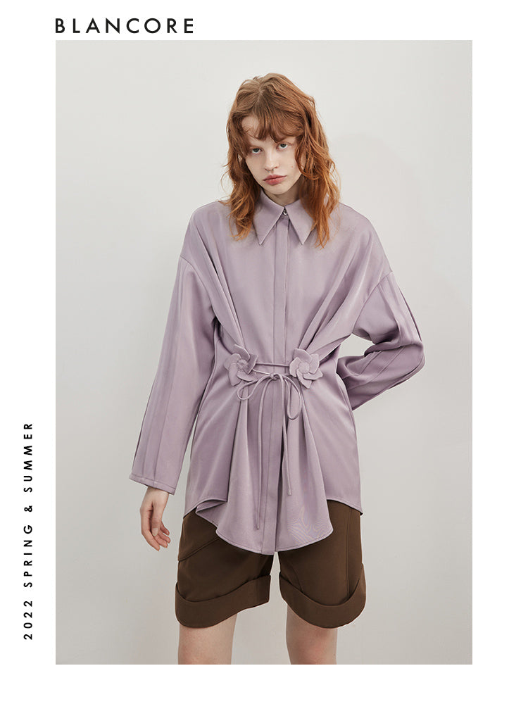 Oversized Cinched Waist Blouse