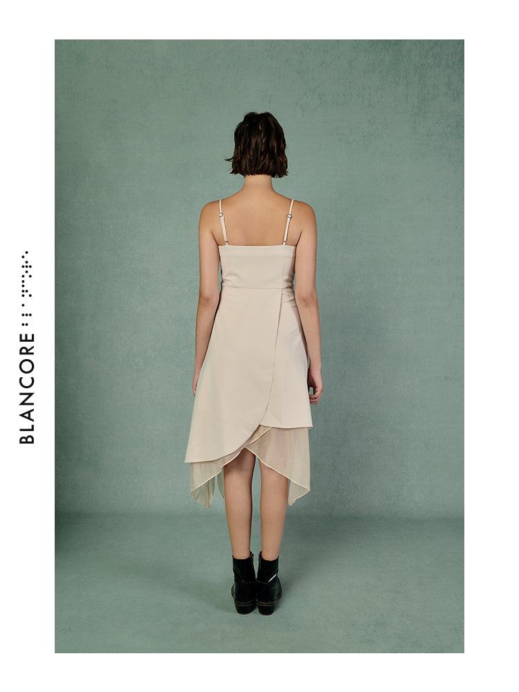 IRREGULAR HEM PANELLED DRESS
