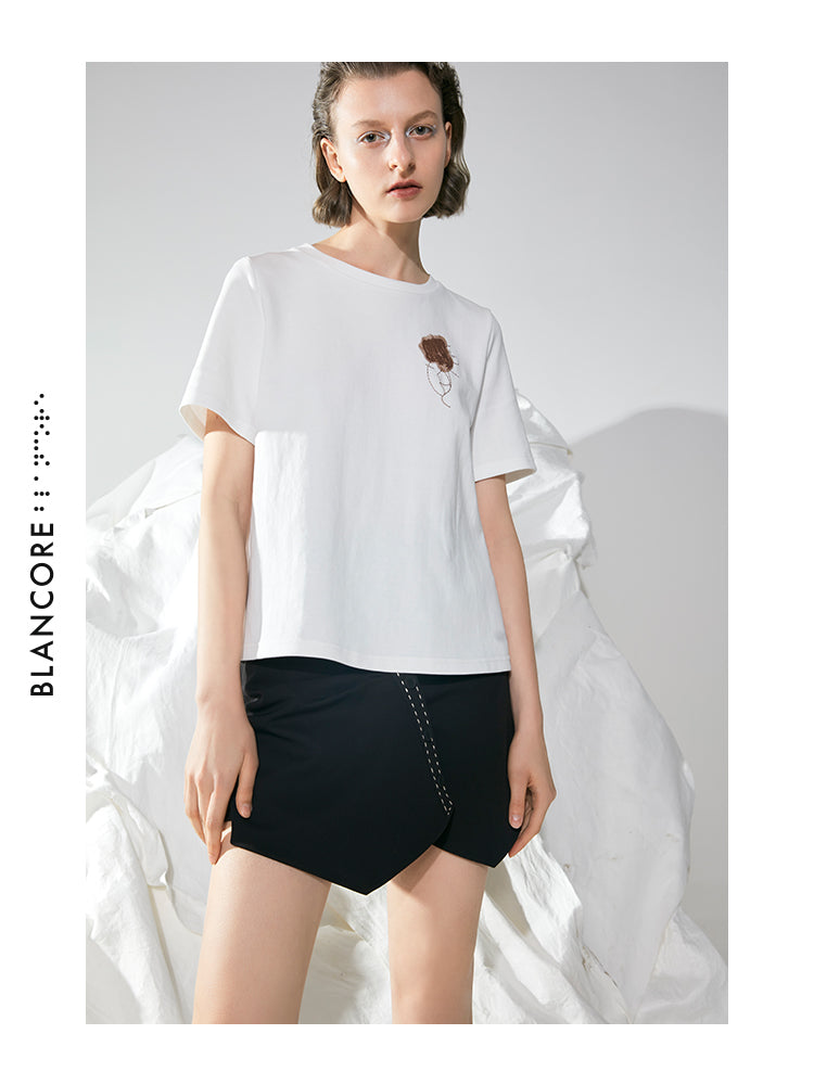 EMBROIDERED SHORT SLEEVE T-SHIRT