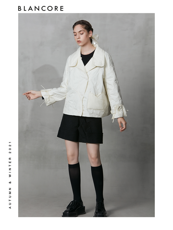 Asymmetrical A-pendulum Embroidery Cotton Jersey