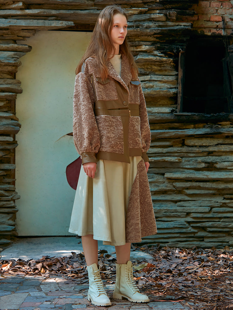 FUR PLANELED COAT