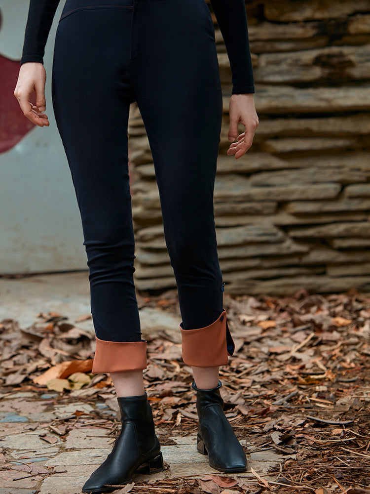 TIGHT TROUSER WITH FOLD DETAIL