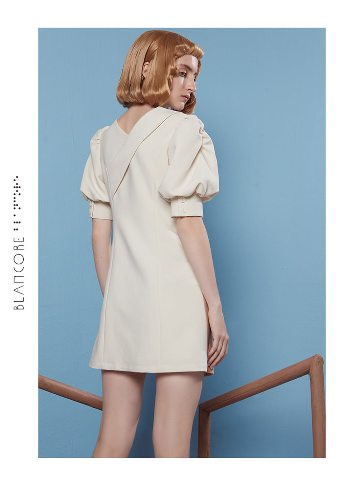 COLOR BLOCK BLAZER STYLE DRESS