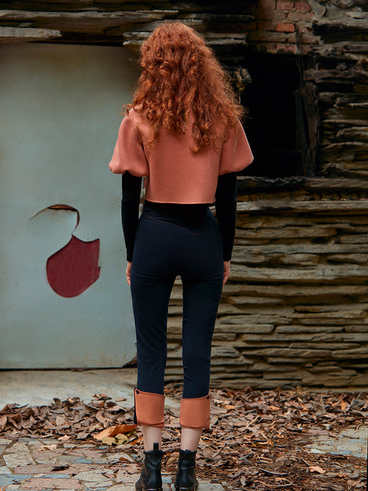 TIGHT TROUSER WITH FOLD DETAIL