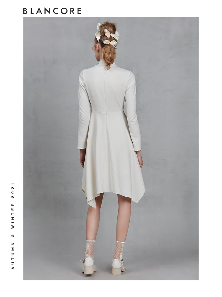Long Sleeve Dress With Ruffle Trim