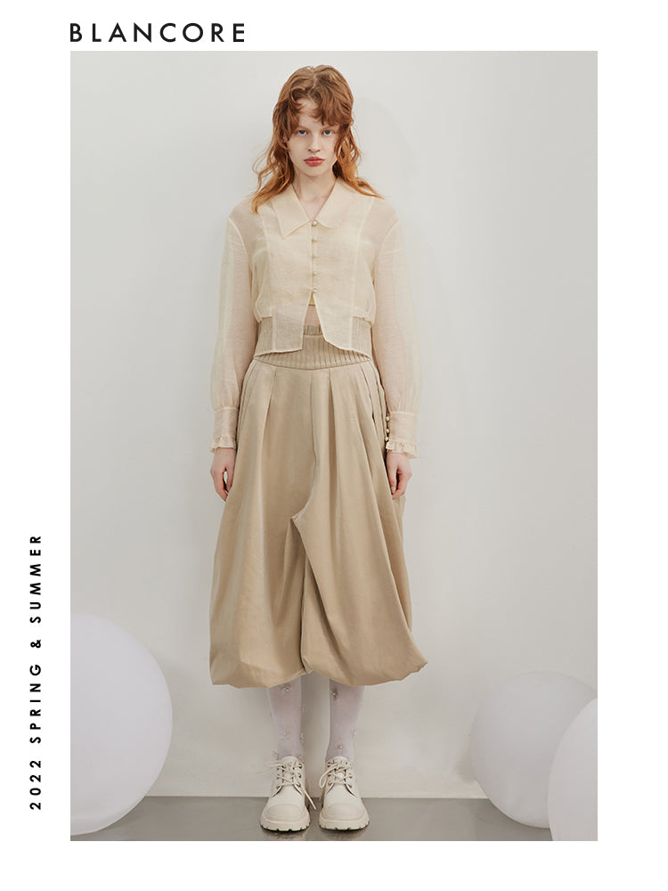 Folded Midi Skirt