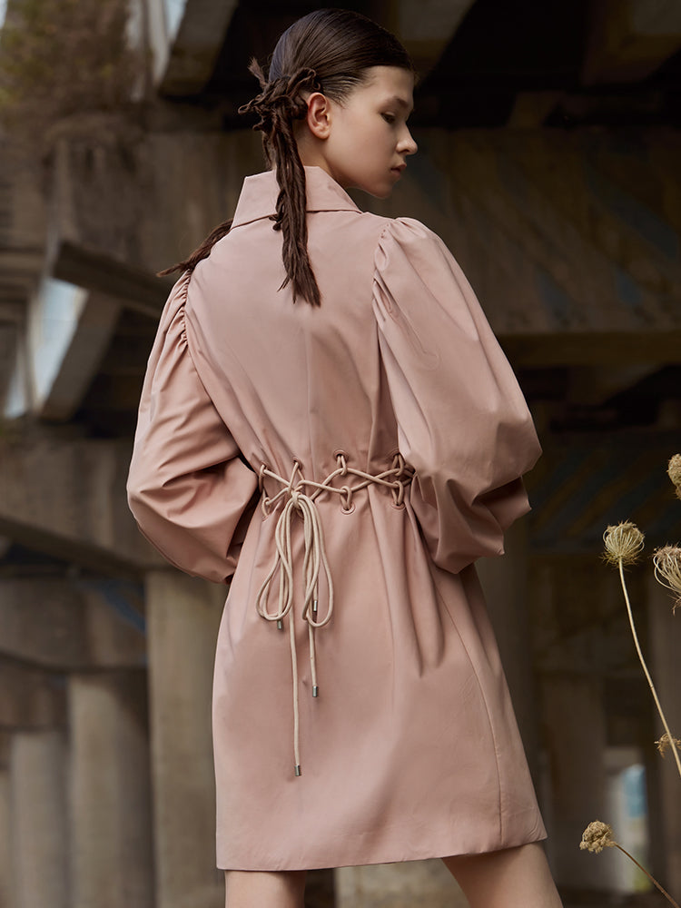 LEATHER TRENCH COAT