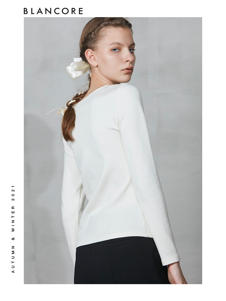 Curved Split Skinny Top