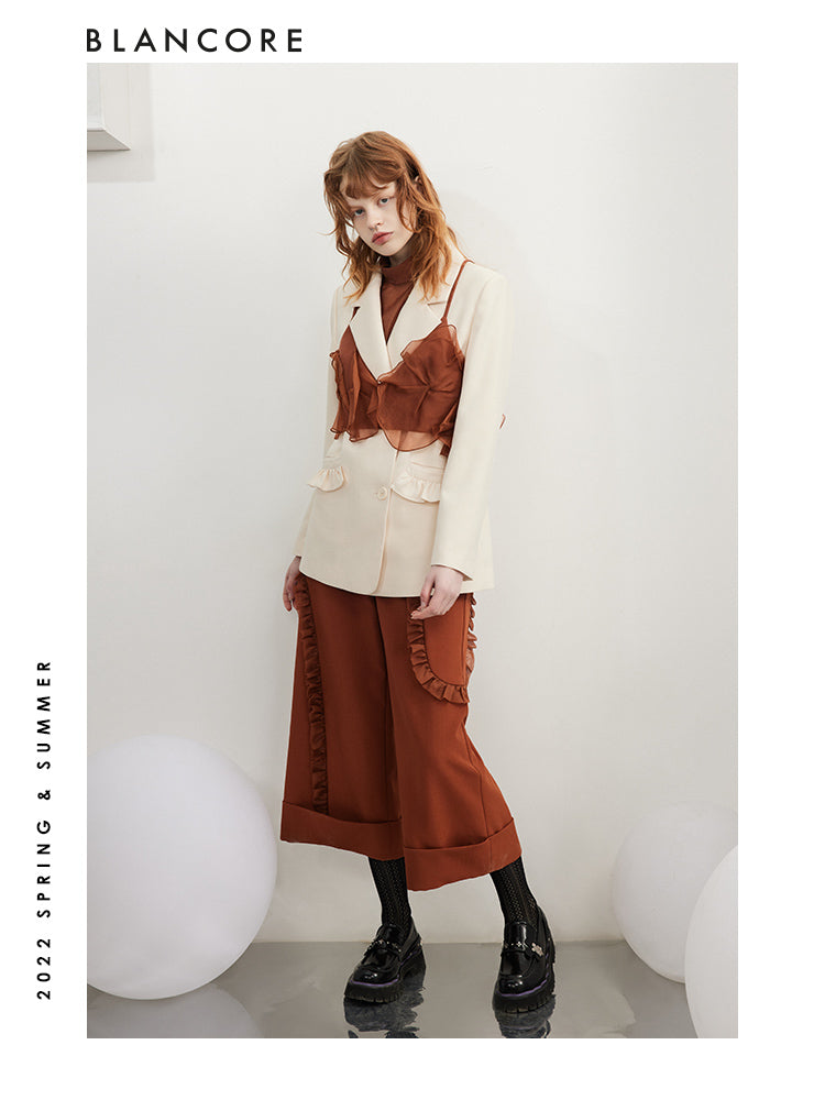 Cropped Straight Trousers
