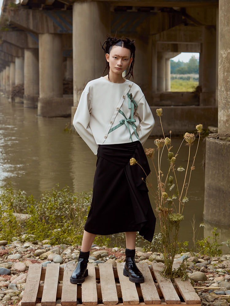 RUCHED SKIRT