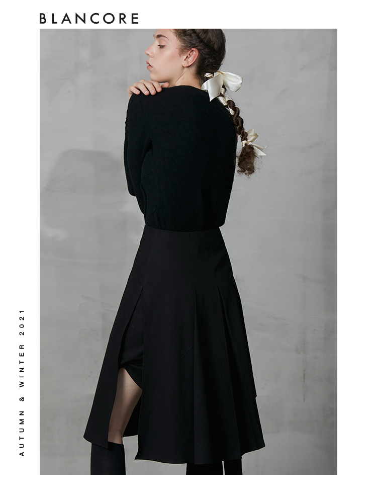 Asymmetrical Pleated Skirt