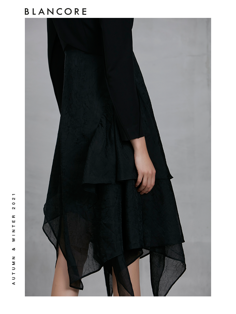Asymmetrical Dress With Patchwork Hem