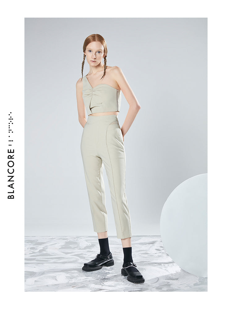 FAKE TWO-PIECE VEST TOP