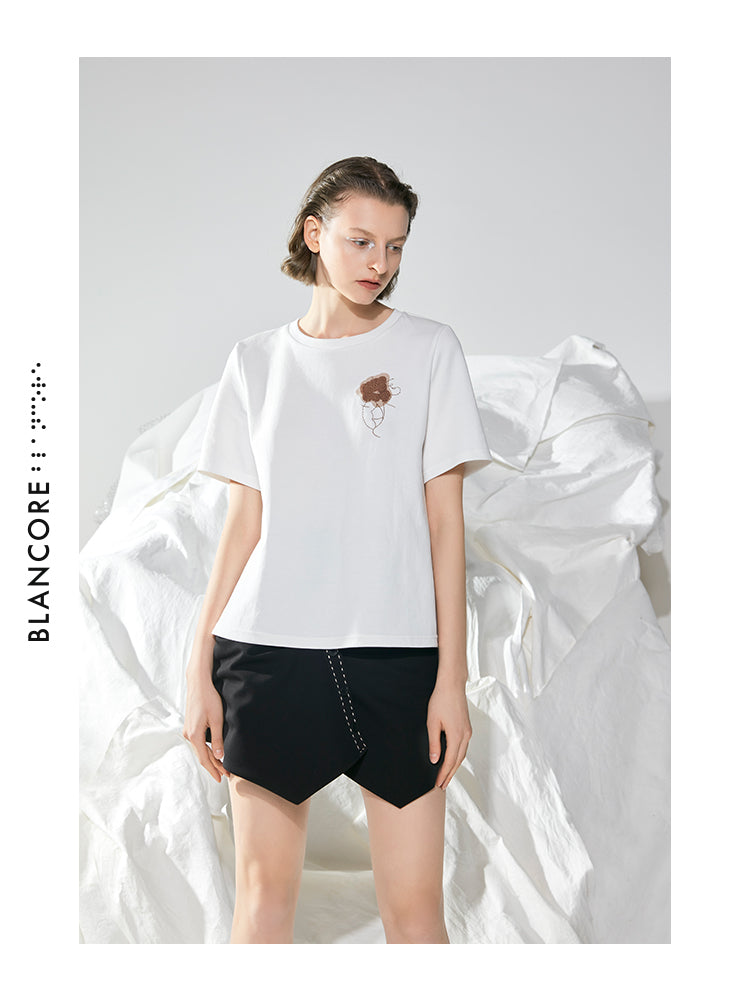 EMBROIDERED SHORT SLEEVE T-SHIRT