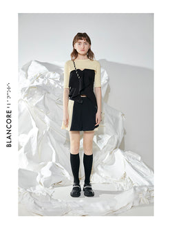 FAKE TWO-PIECE STRAP TOP