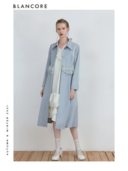 Trench With Ruffle Waist Detail
