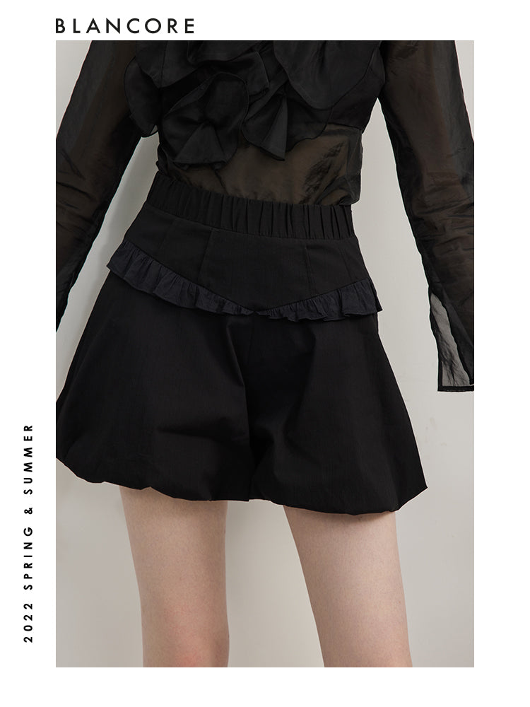 High Waist Bud-Shape Shorts