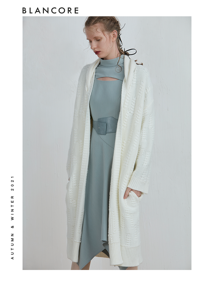 Long Cardigan With Scarf