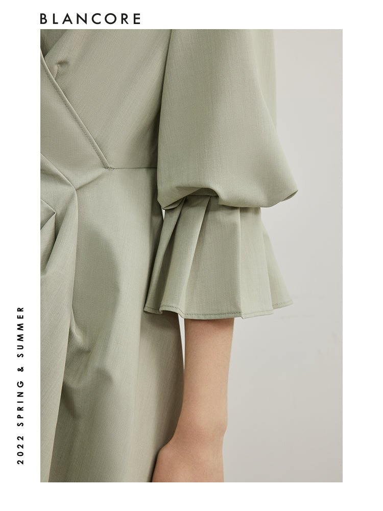 Minimalist Wrapped Midi Dress