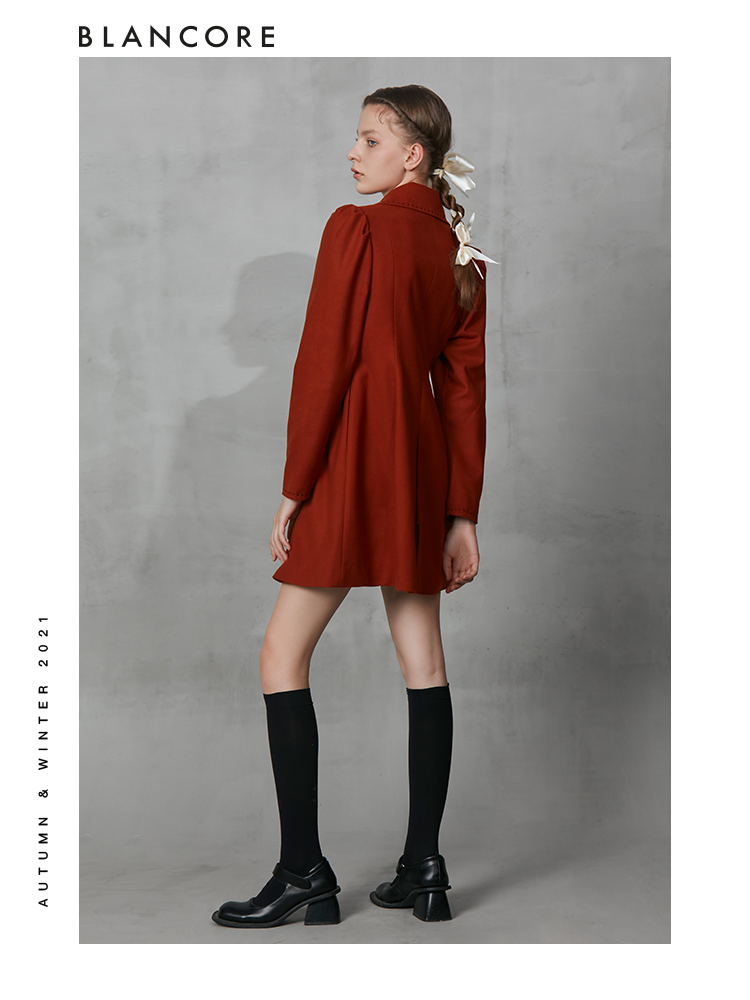 Slim Waist Trench Coat With Ruffle Trim Detail