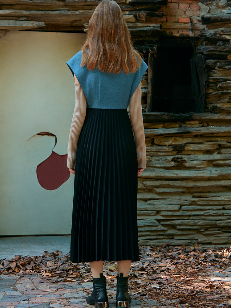 VEST DRESS WITH DETACHABLE SLEEVE
