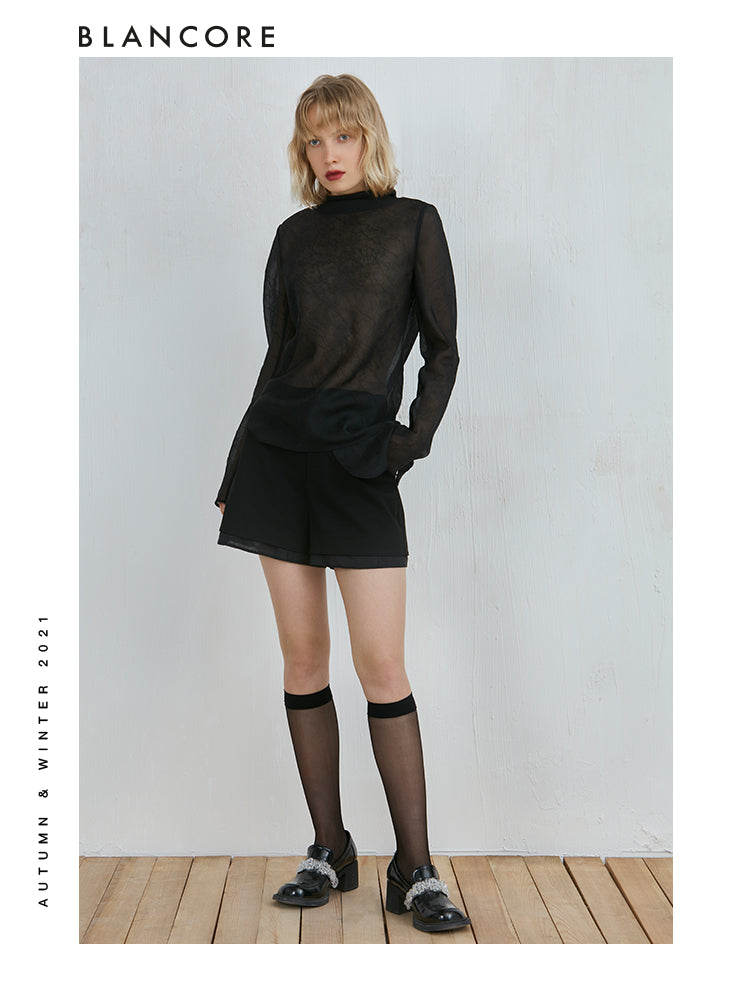 Casual Wide-Thigh Shorts With Detachable Belt