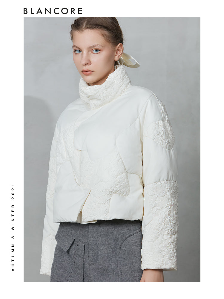 Asymmetrical Cropped Down Coat