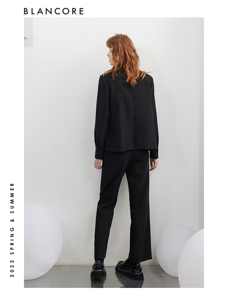 Straight Trousers With Waist Detail