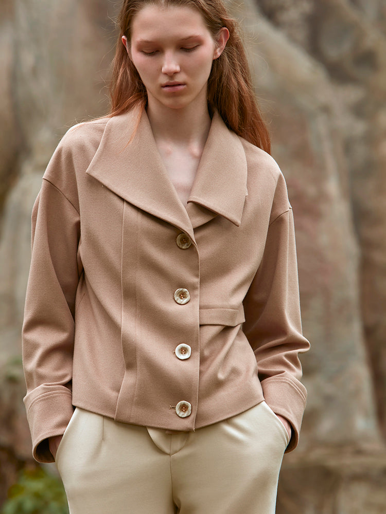 ASYMMETRICAL COLLAR SHIRT