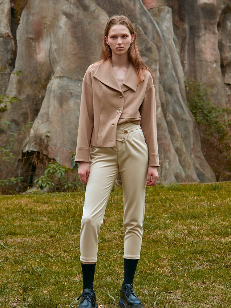 ASYMMETRICAL WAIST TROUSER