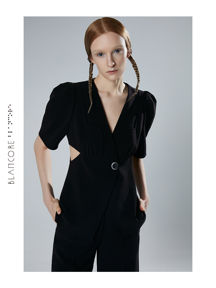 CORSET DESIGN HOLLOWED-OUT BLAZER