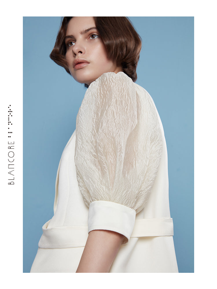 LACE PANELLED BLAZER