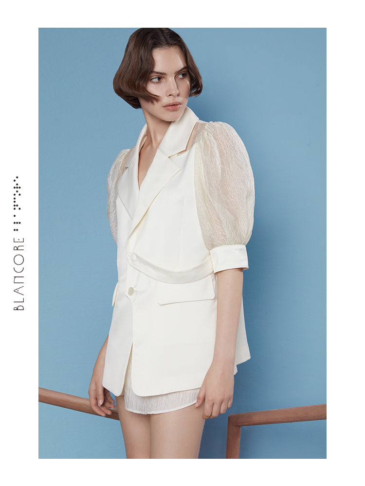 LACE PANELLED BLAZER