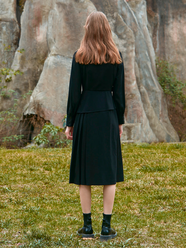 DECONSTRUCTED FAKE TWO-PIECES DRESS