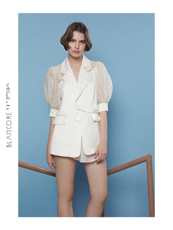 LACE PANELLED BLAZER