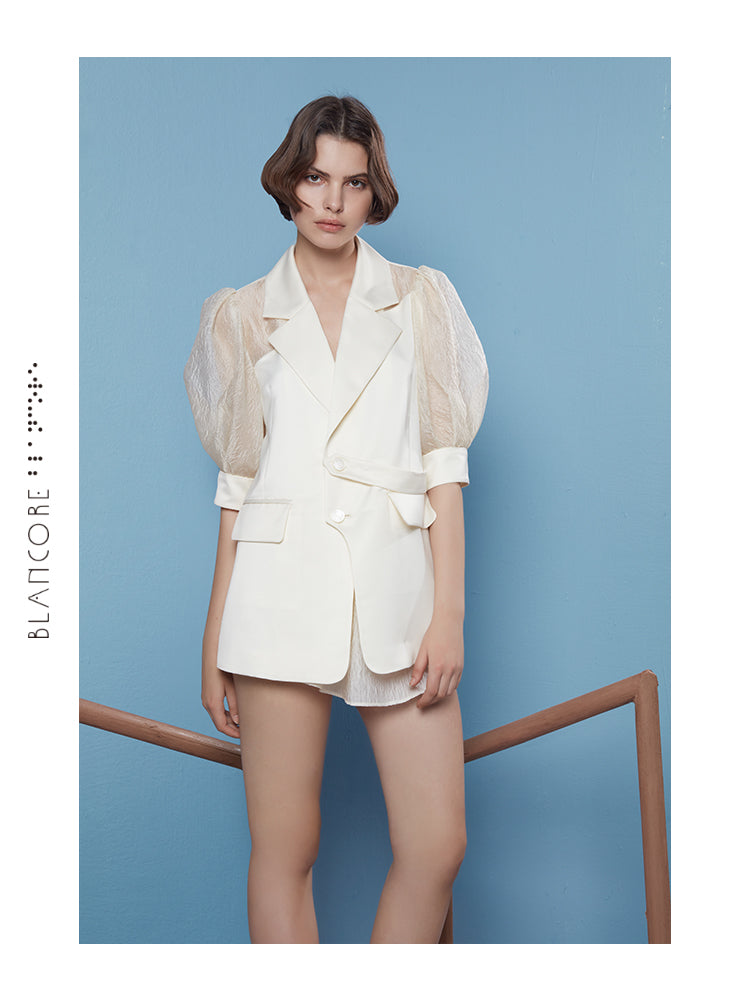 LACE PANELLED BLAZER
