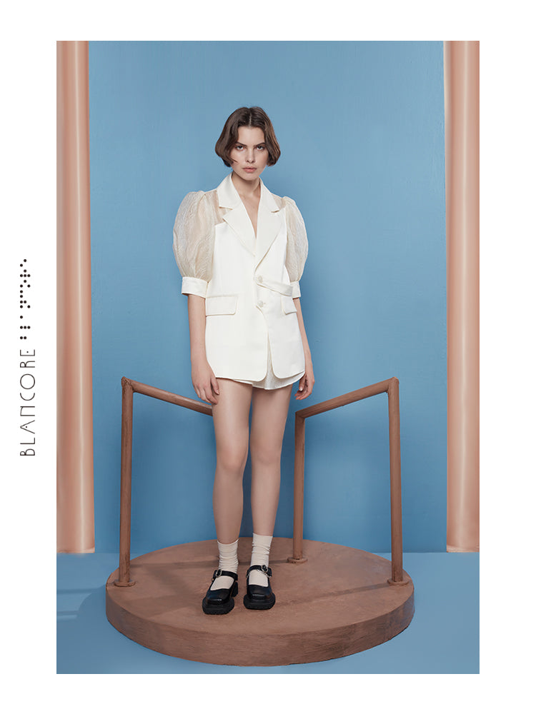 LACE PANELLED BLAZER
