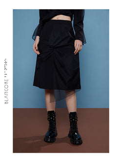 MESH PANELLED SKIRT