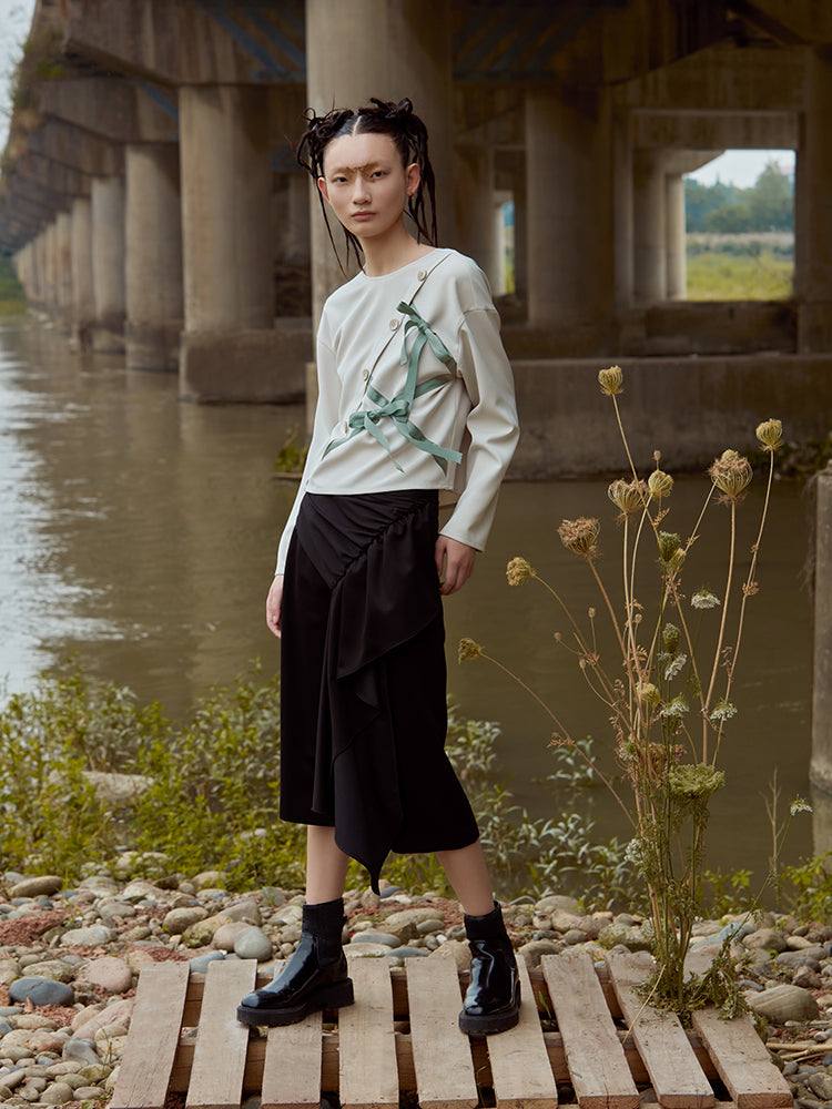 RUCHED SKIRT