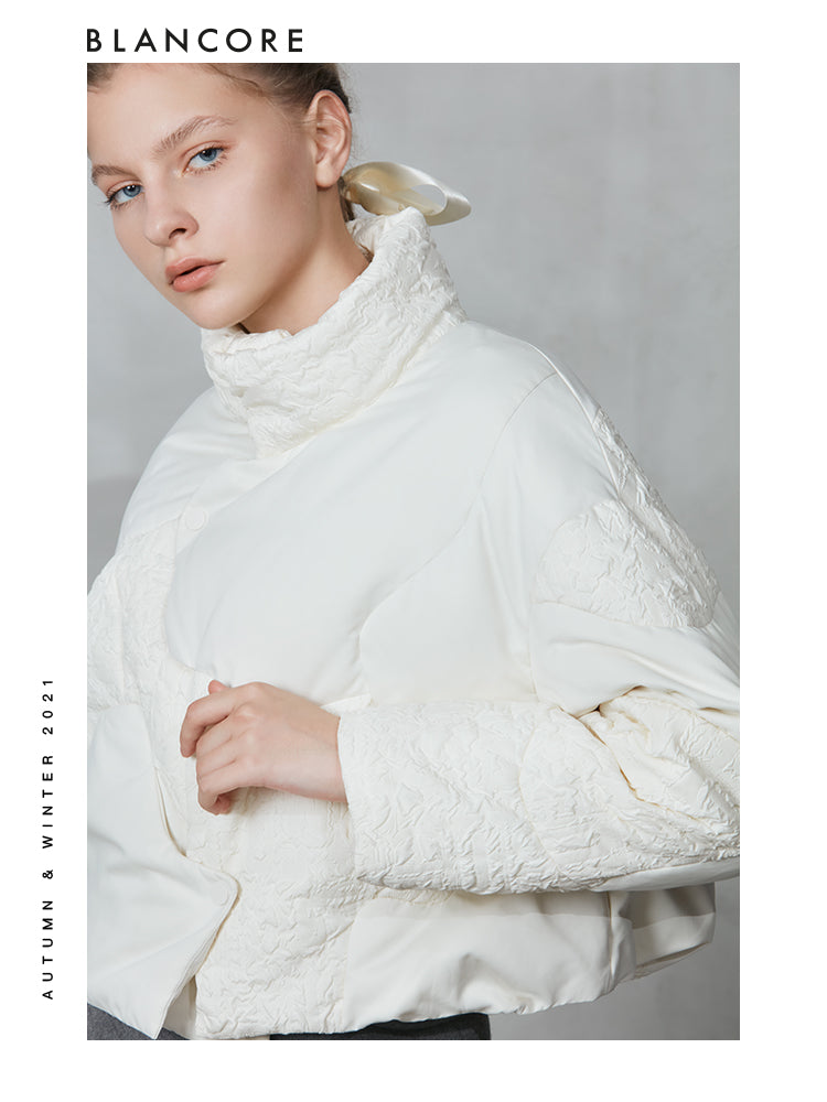 Asymmetrical Cropped Down Coat