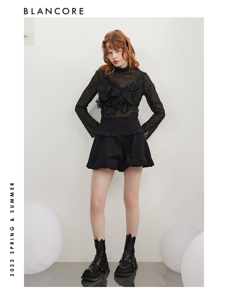 High Waist Bud-Shape Shorts