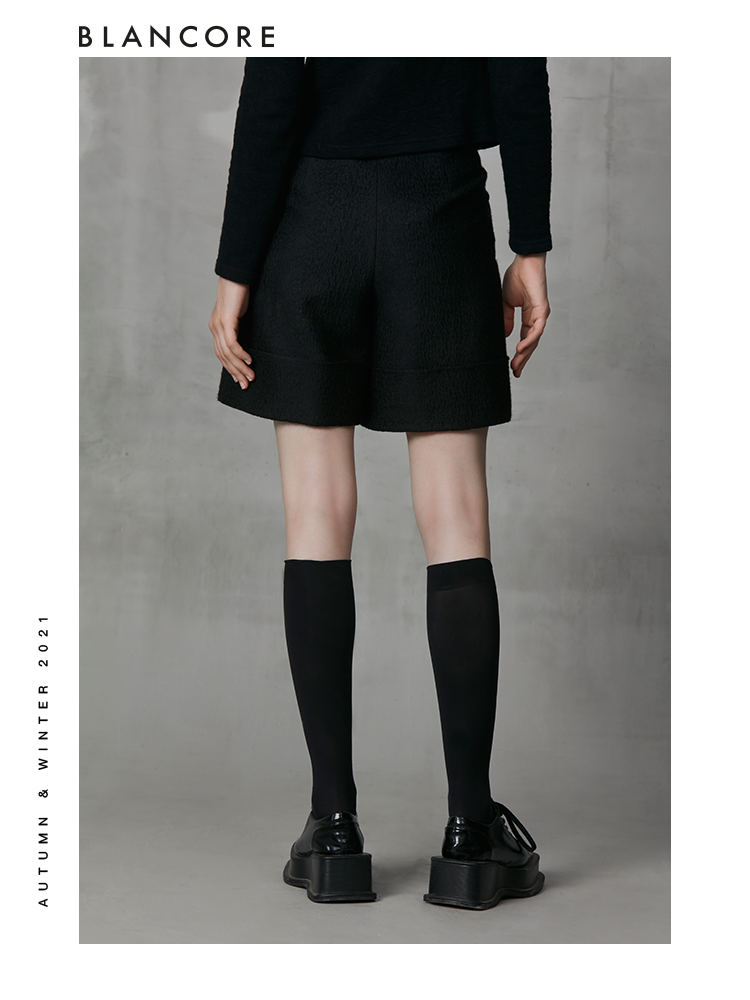 Bermuda Shorts With Pleated Detail