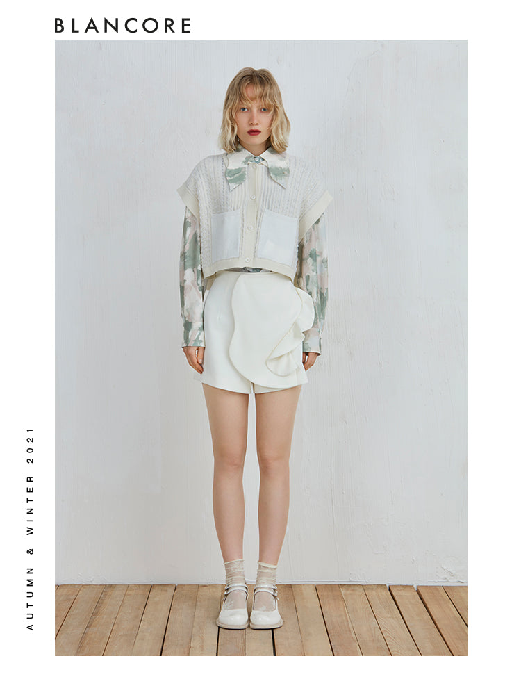 Cropped Waistcoat With Pockets