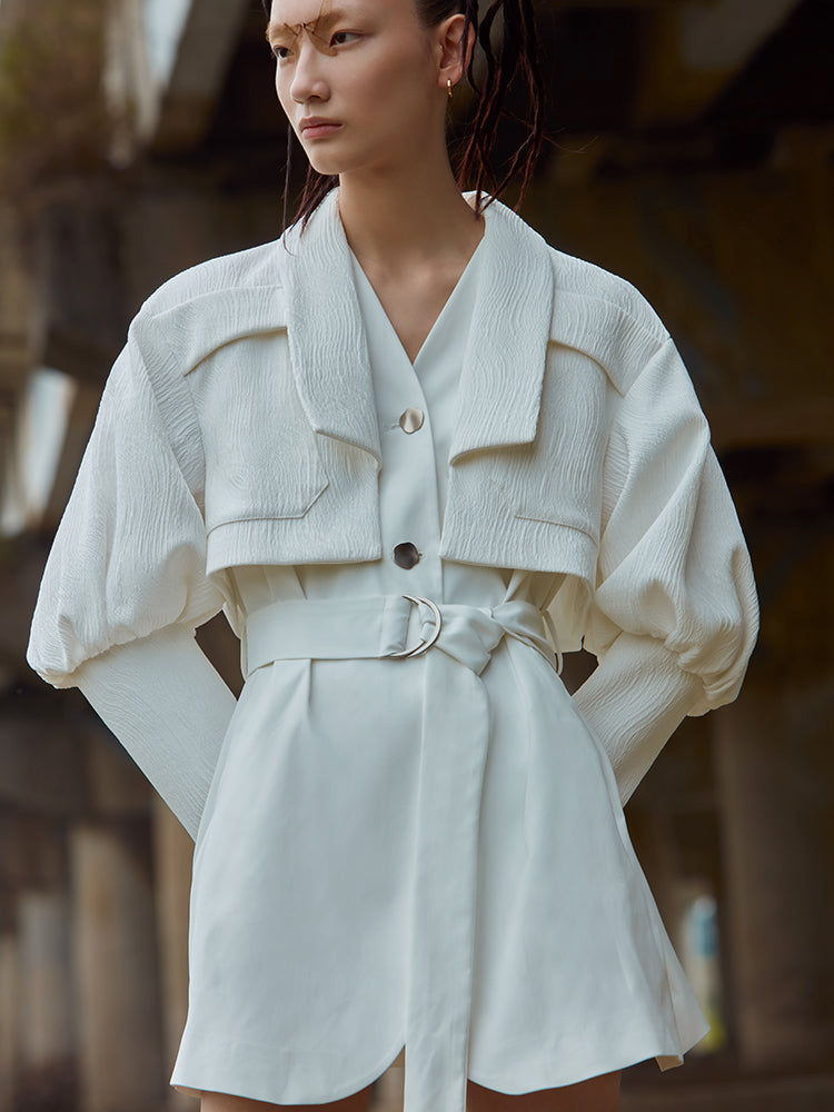 JACQUARD TRENCH COAT