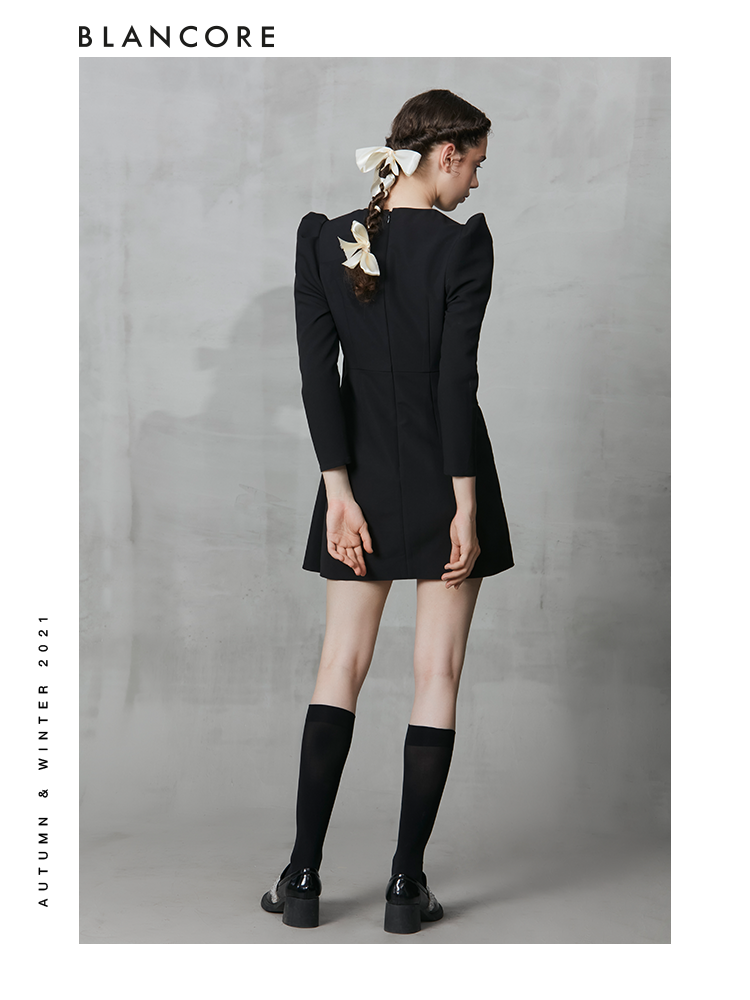 Long Sleeve Wrap Mini Dress