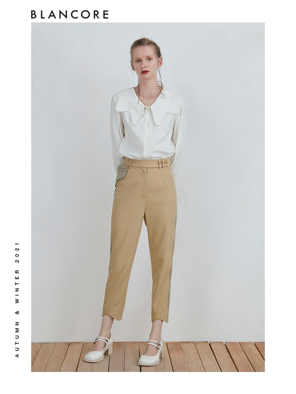 Khaki Trouser With Pocket Panelled Detail