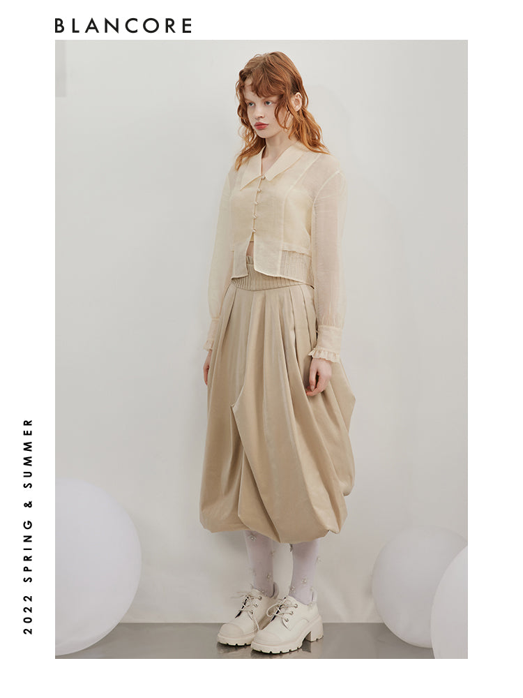 Folded Midi Skirt